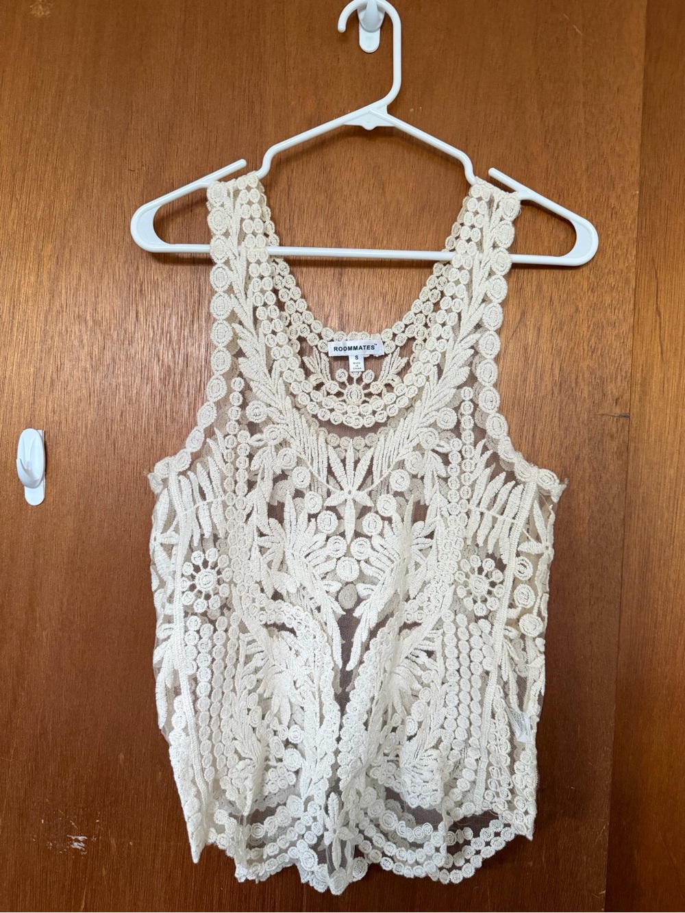 Boho Cream Crochet Lace Tank
